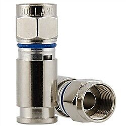 CONECTOR PARA COAXIAL DE COMPRESIÓN MACHO TIPO F SLCU-6 DE HOLLAND - RG6