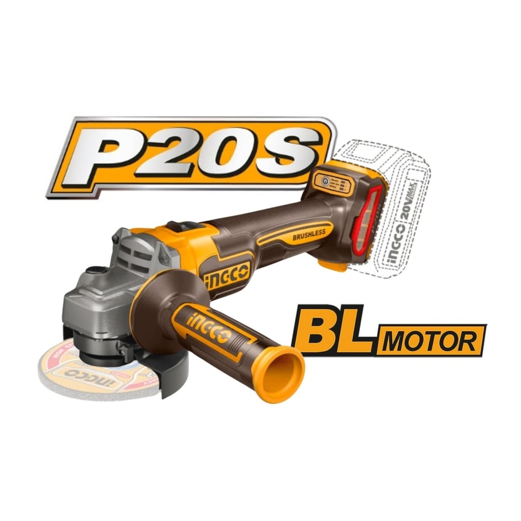 KIT TALADRO + LLAVE DE IMPACTO + AMOLADORA + ROTOMARTILLO + LINTERNA INGCO (CKLI2058)