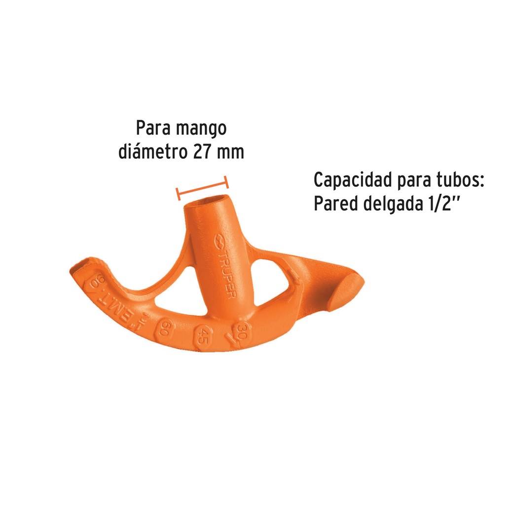 DOBLADOR DE TUBO CONDUIT 1/2'' TRUPER 12845 (DOTU-50)