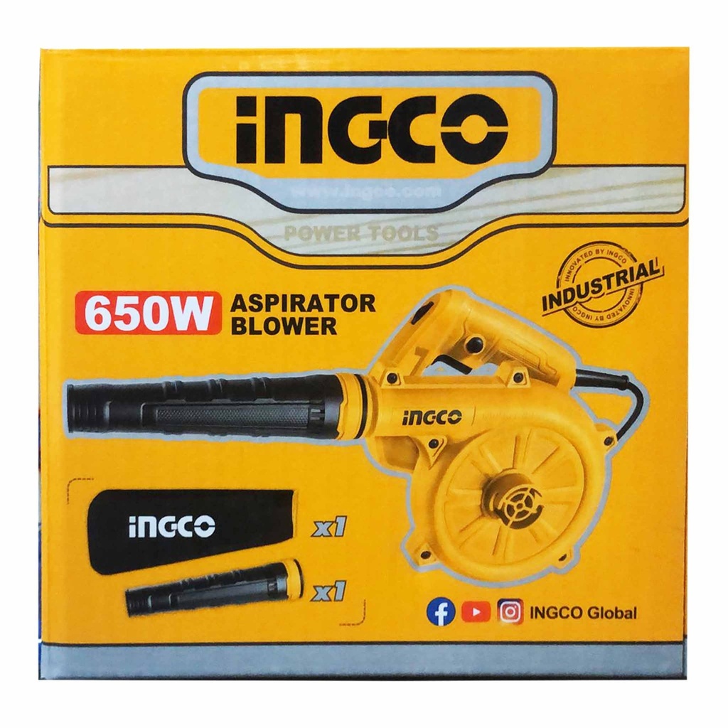Aspiratore Soffiatore Elettrico 650 W Con Sacca Raccogli Polvere Ingco AB6038