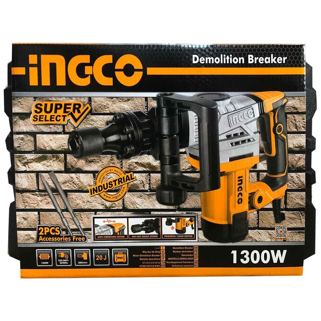 Martello Demolitore Da 1300 Watt Con Due Scalpelli E Valigetta