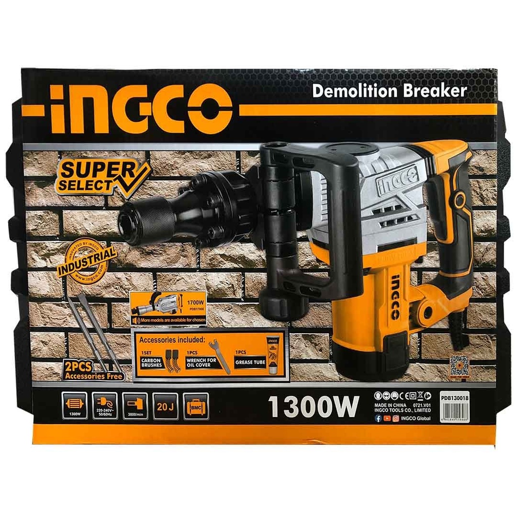 Martello Demolitore Da 1300 Watt Con Due Scalpelli E Valigetta