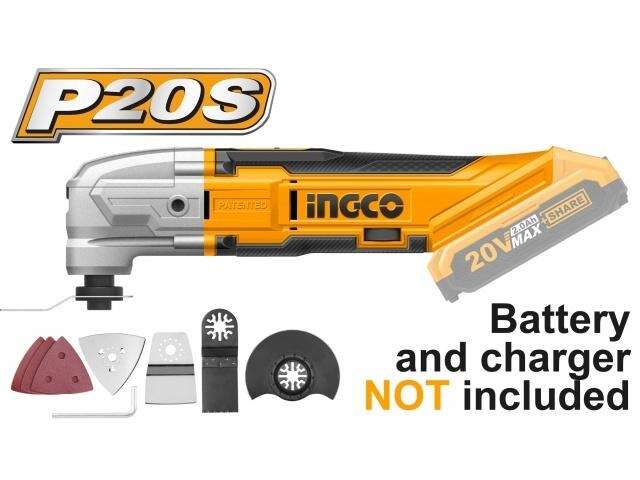 HERRAMIENTA MULTIFUNCION A BATERIA LITIO 20 VOLT INGCO P20S INGCO (CMLI2001)