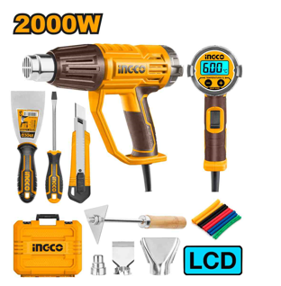 PISTOLA DE CALOR DIGTAL 2000W INGCO (HG2000581)
