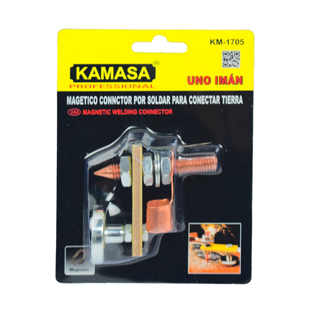 CONECTOR MAGNÉTICO P/SOLDAR A TIERRA (UN IMÁN) KAMASA (KM1705)