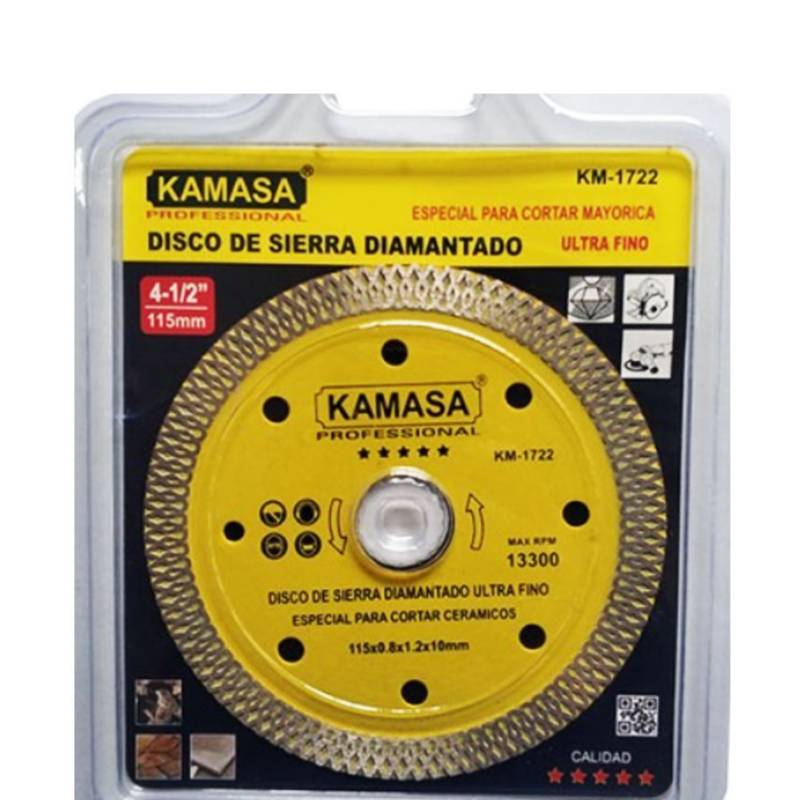 DISCO DIAMANTADO 7 1/2" (115MM) PARA CERAMICOS KAMASA (KM1722)