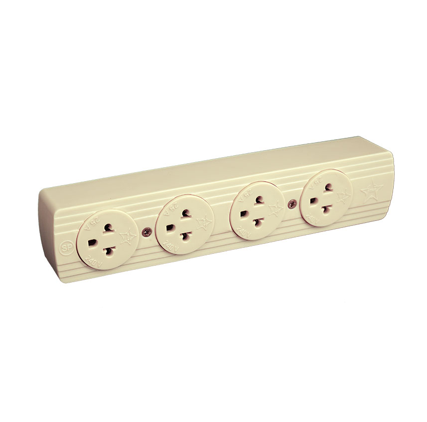 TOMACORRIENTE SOBREPONER 25 A, 220V, 4 SERVICIOS STAR