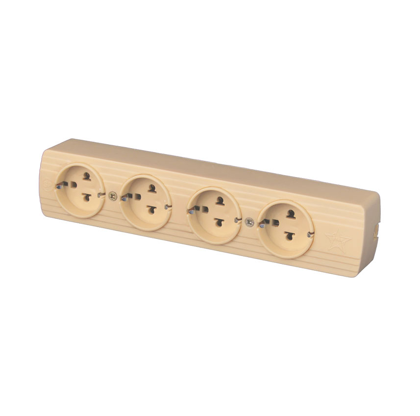 TOMACORRIENTE SOBREPONER 20A, 220V, 4 SERVICIOS MULTIPLE STAR