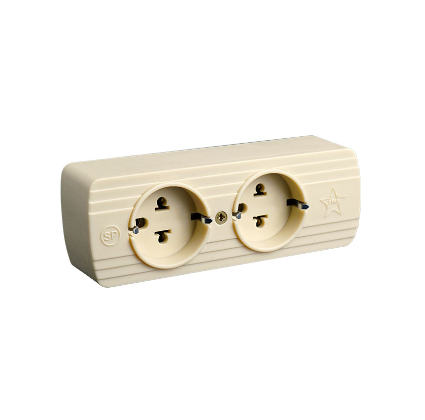 TOMACORRIENTE SOBREPONER 20A, 220V, 2 SERVICIOS MULTIPLE STAR
