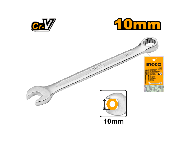 LLAVE MIXTA COMBINADA BOCA Y ESTRIADA CR-V 10 MM INGCO (HCSPA101)