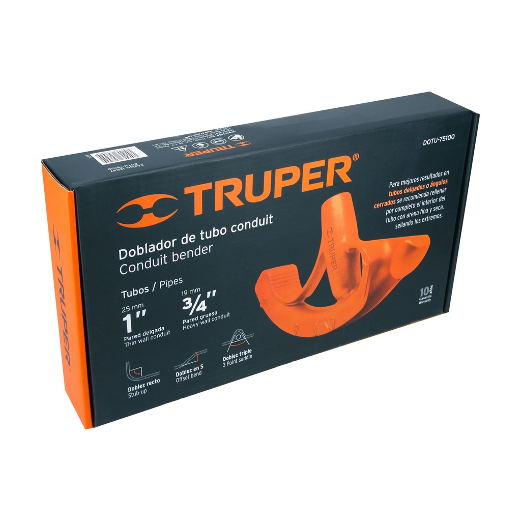 DOBLADOR DE TUBO CONDUIT 1'' TRUPER 12847 (DOTU-75100)