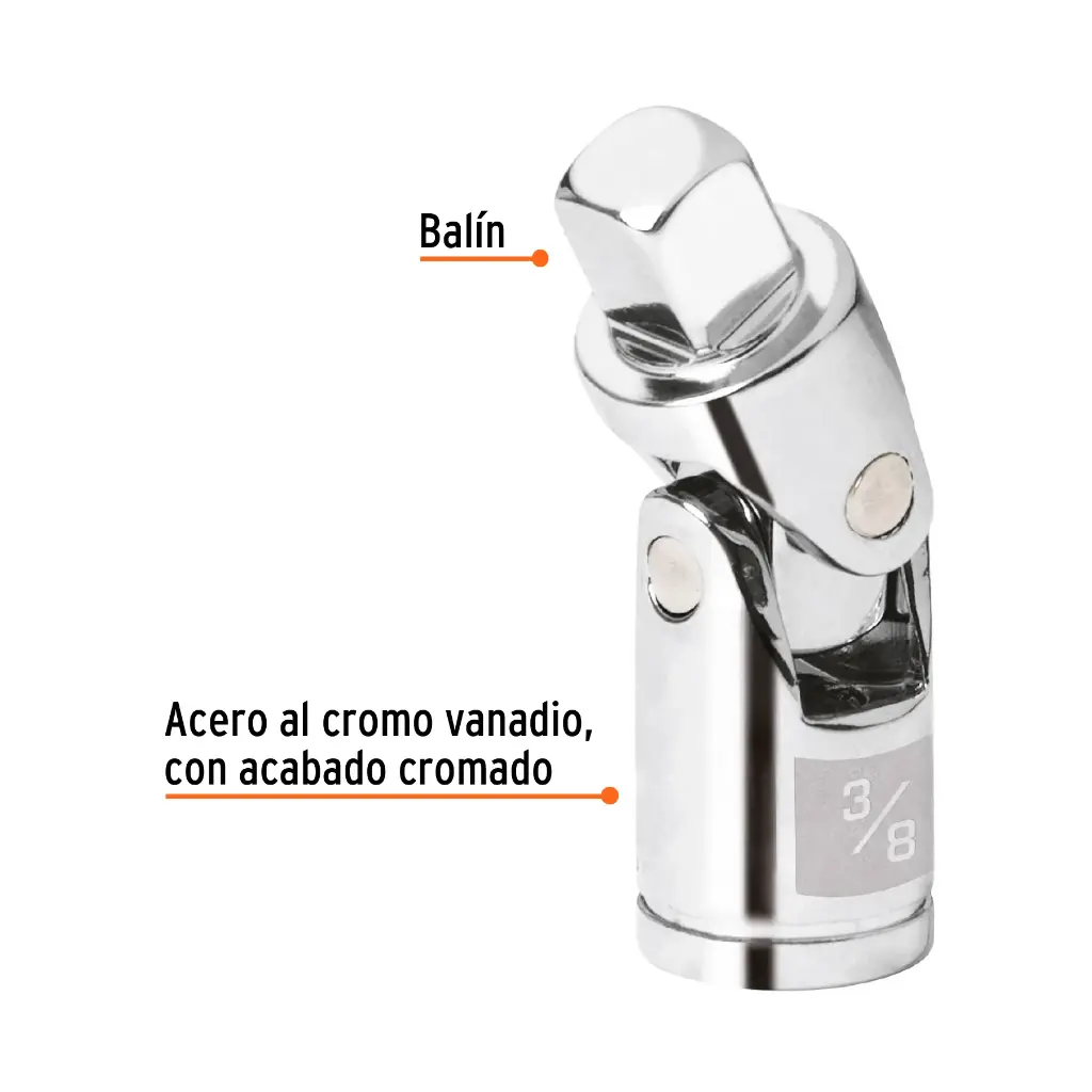 NUDO UNIVERSAL PARA DADOS CON CUADRO DE 3/8", TRUPER 13669 (N-5270)