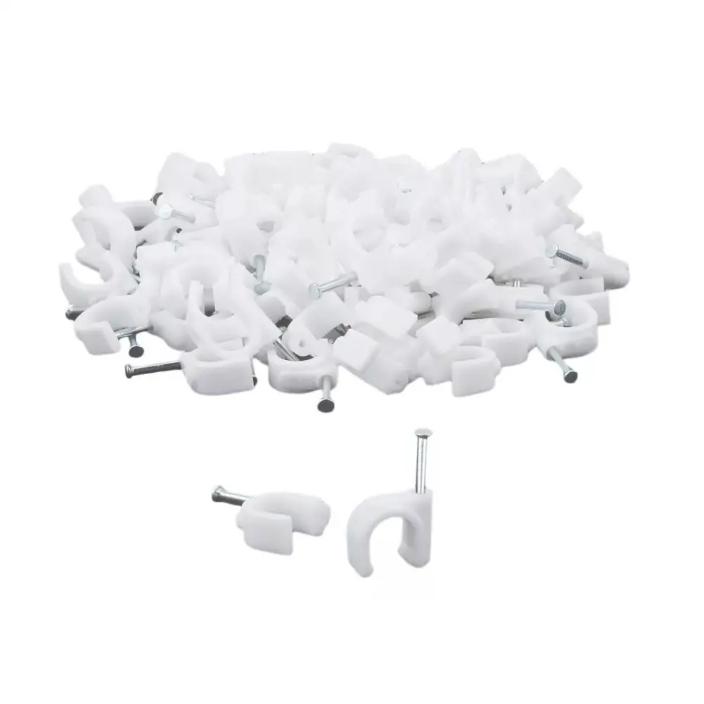 GRAPA PARA CABLE BLANCO 4MM 100UN/SET UYUSTOOLS (GPC04B)