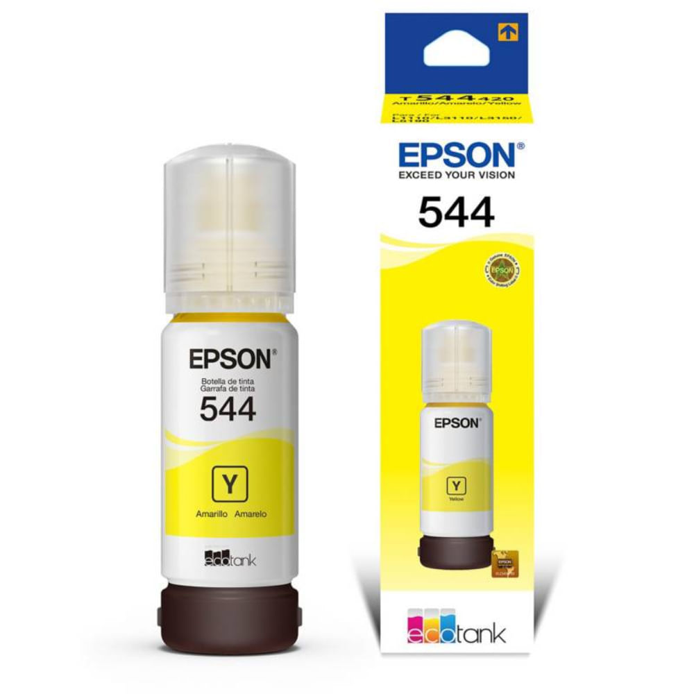 BOTELLA DE TINTA EPSON, COLOR AMARILLO, CONTENIDO 65ML (T544420-AL)