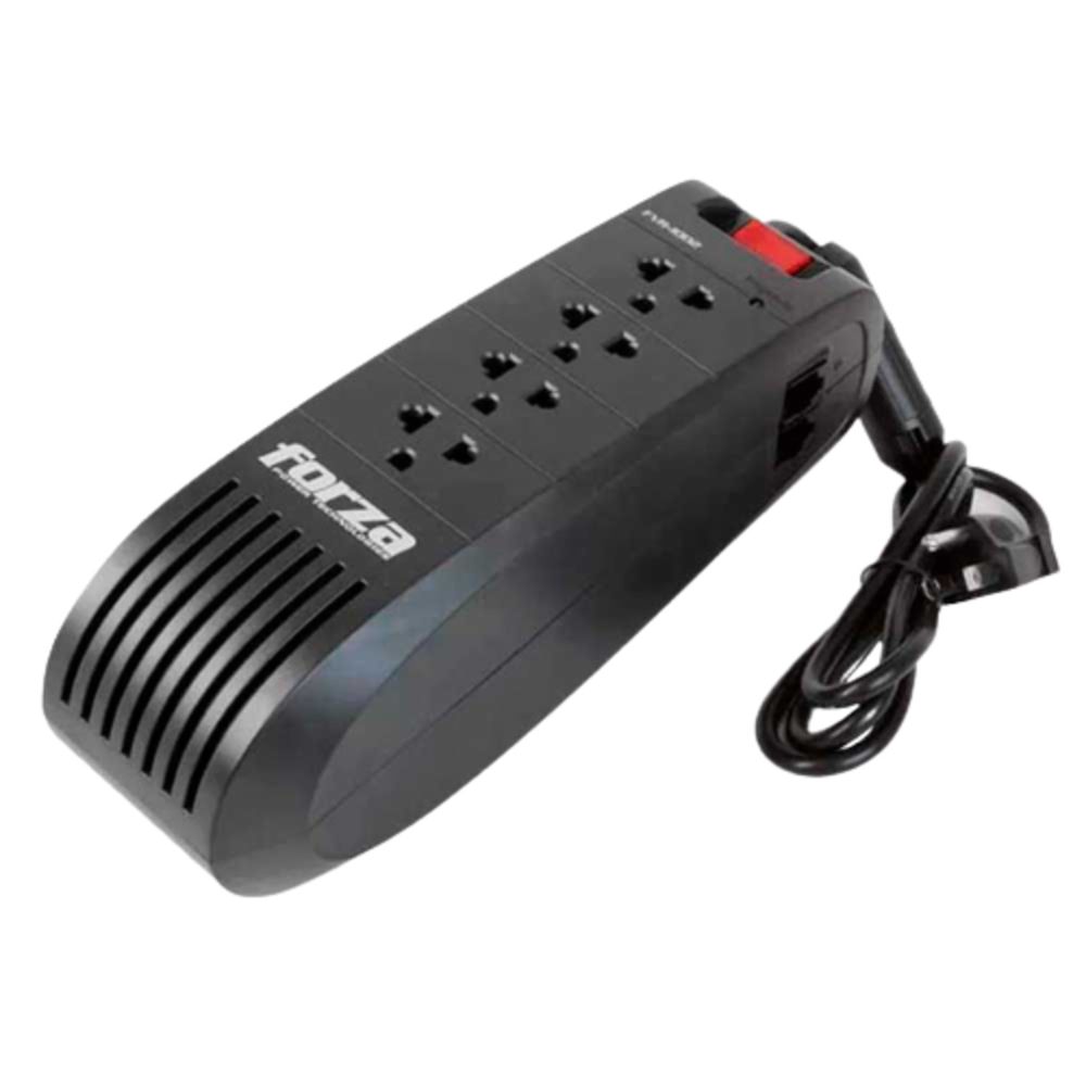 REGULADOR AUTOMÁTICO DE VOLTAJE 1000VA/500W, 4 SALIDAS, TEMP-220V FORZA (FVR-1002)