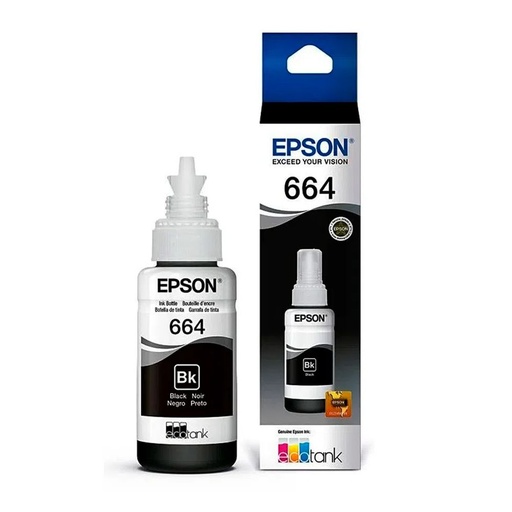 [T664120-AL] BOTELLA DE TINTA EPSON, COLOR NEGRO, CONTENIDO 70ML (T664120-AL)
