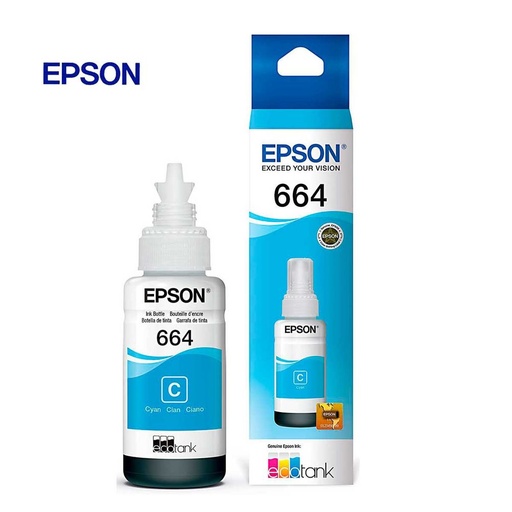 [T664220-AL] BOTELLA DE TINTA EPSON, COLOR CYAN, CONTENIDO 70ML (T664220-AL)