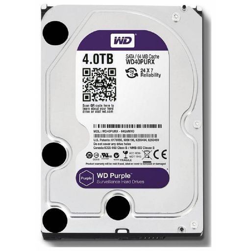 [WD43PURZ] DISCO DURO WESTERN DIGITAL WD PURPLE 4TB, SATA 6.0 GB/S, 256MB CACHE, 5400 RPM, 3.5". (WD43PURZ)
