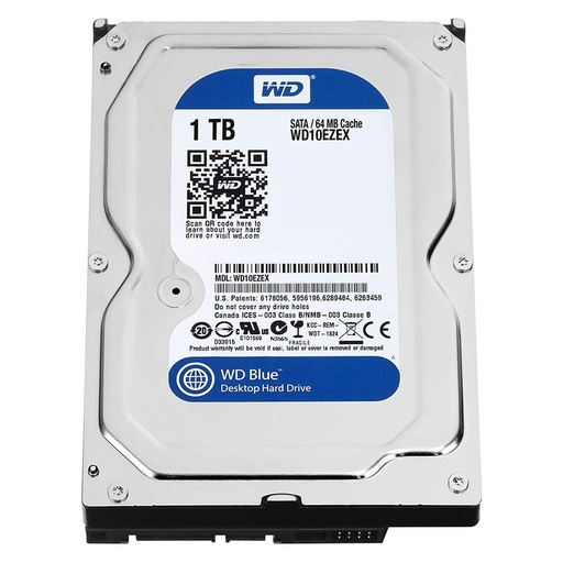 [WD10EZEX] DISCO DURO WESTERN DIGITAL WD10EZEX, CAPACIDAD 1TB, SATA 6GB/S, FORMATO 3.5" (WD10EZEX)