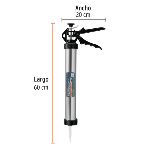[PICA-S] APLICADOR DE SILICONA-PISTOLA CALAFATEADORA TIPO SALCHICHA DE 600 ML TRUPER (PICA-S)