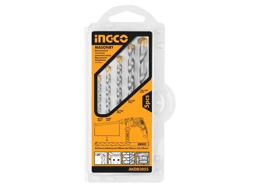 [AKDB3055] BROCAS CONCRETO SET 5 PZAS INGCO (AKDB3055)