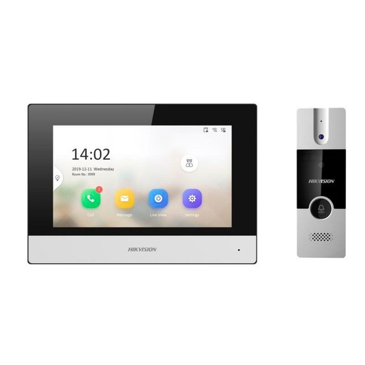 [HK-DS-KIS302-P] KIT V/PORTERO HIBRIDO. INCLUYE MONITOR Y CAMARA HIKVISION (HK-DS-KIS302-P)