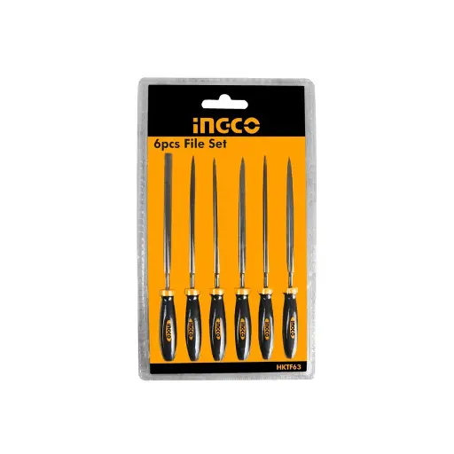 [HKTF63] SET DE LIMAS-LIMATONES DE ACERO 6 PIEZAS INGCO (HKTF63)