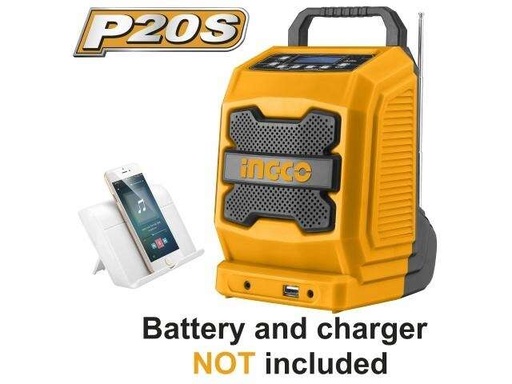 [CJRLI2001] RADIO BLUETOOTH AM/FM A BATERIA 20V INGCO (CJRLI2001)