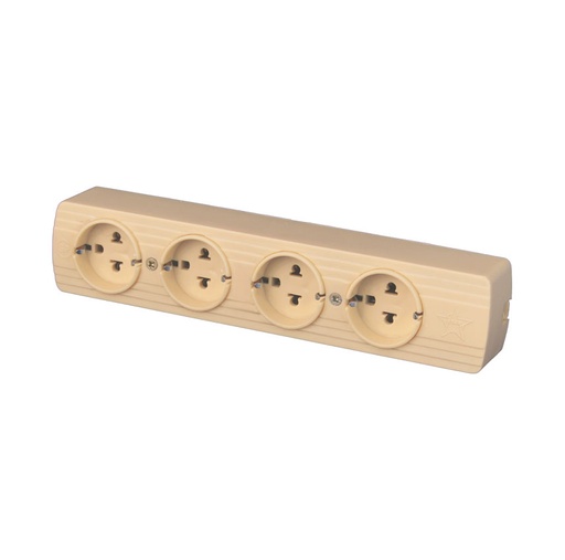 [A-120] TOMACORRIENTE SOBREPONER 20A, 220V, 4 SERVICIOS MULTIPLE STAR