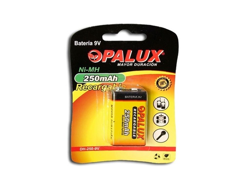 [DH-250-9V] BATERÍA RECARGABLE 9V 250MAH OPALUX (DH-250-9V)