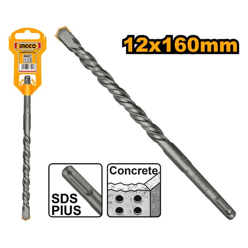 [DBH1211201] BROCA SDS PLUS PARA CONCRETO 12X160MM INGCO (DBH1211201)