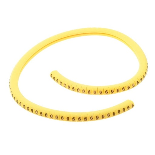 [T-1/NUM-6] MARCADOR TIPO ANILLO [1, 5-2, 5mm] [16-14AWG] #6 CAMSCO (T-1/NUM-6)