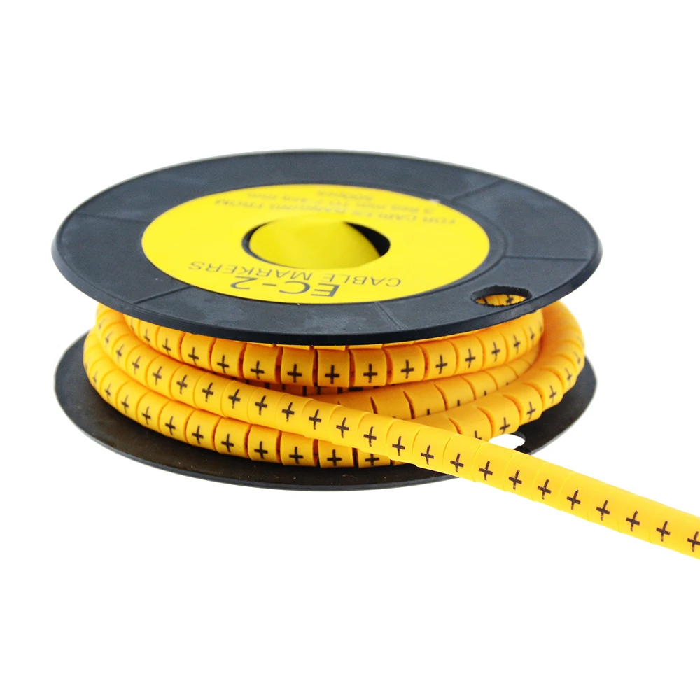 [T-1/SIGNO+] MARCADOR TIPO ANILLO [1, 5-2, 5mm] [16-14AWG] SIGNO: "+" CAMSCO (T-1/SIGNO+)
