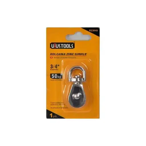 [RZ304S] POLEA PARA TRABAJO LIJERO 3/4'' 50KG UYUSTOOLS (RZ304S)